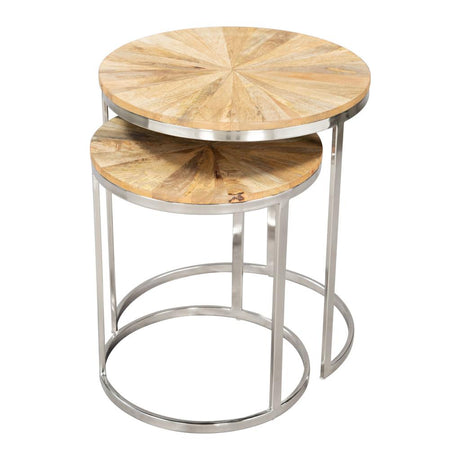 ZUO Bari Nesting Table Set (2-Piece) Natural