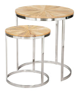 ZUO Bari Nesting Table Set (2-Piece) Natural