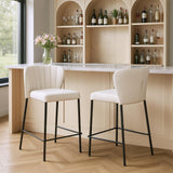 ZUO Linz Counter Stool (Set of 2) Cream