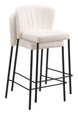 ZUO Linz Counter Stool (Set of 2) Cream