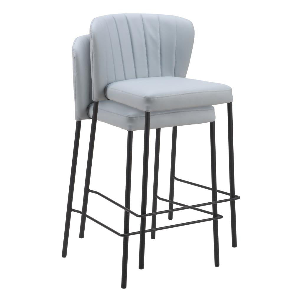 ZUO Linz Counter Stool (Set of 2) Gray
