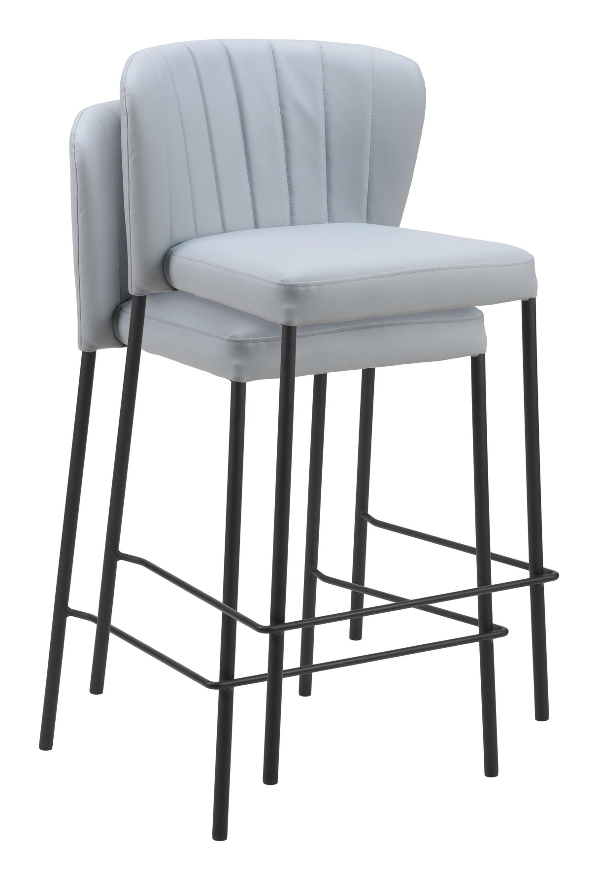 ZUO Linz Counter Stool (Set of 2) Gray