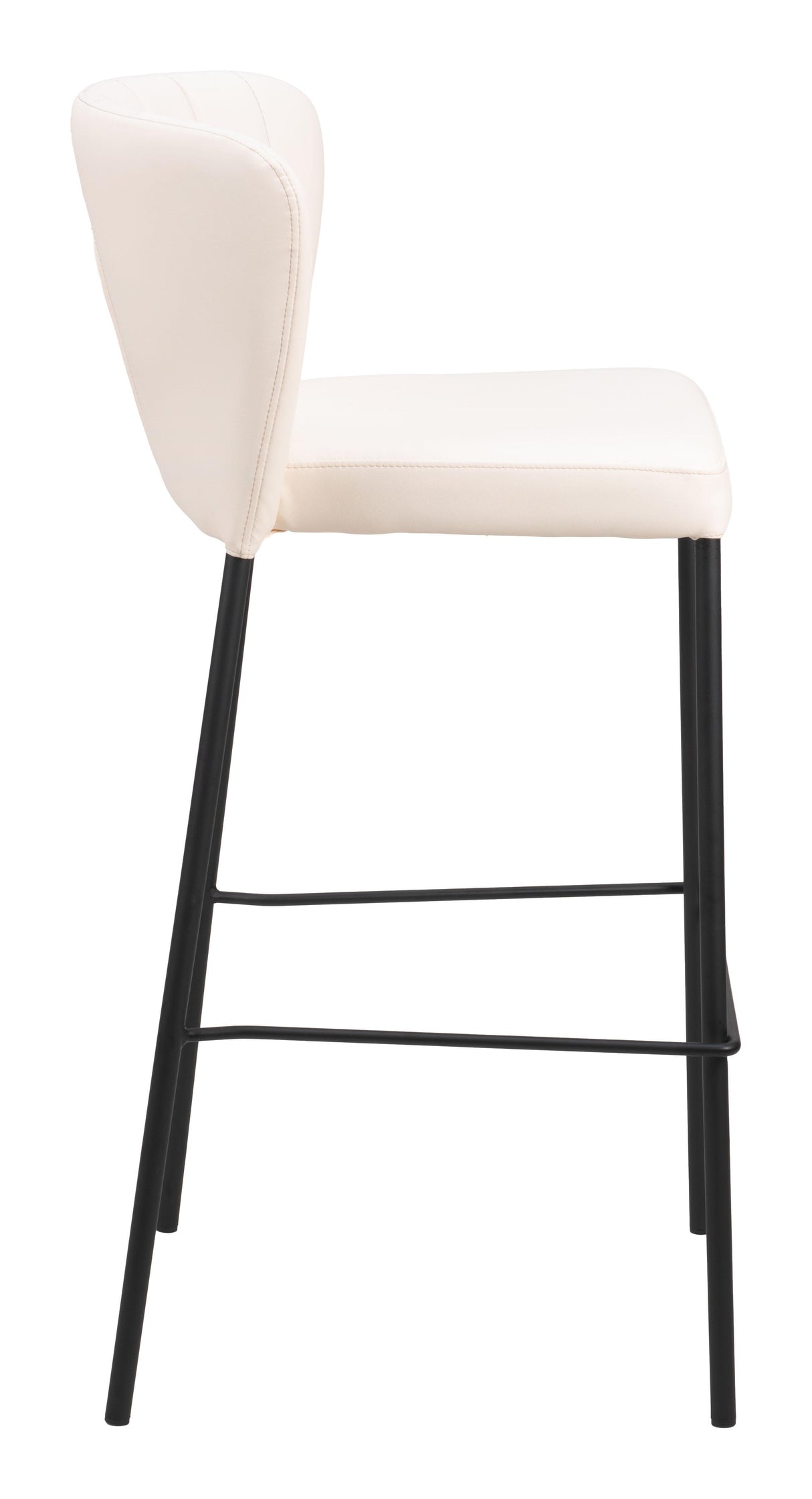 ZUO Linz Barstool (Set of 2) Cream