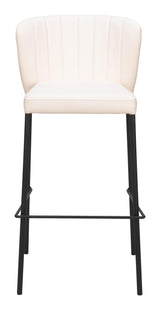 ZUO Linz Barstool (Set of 2) Cream