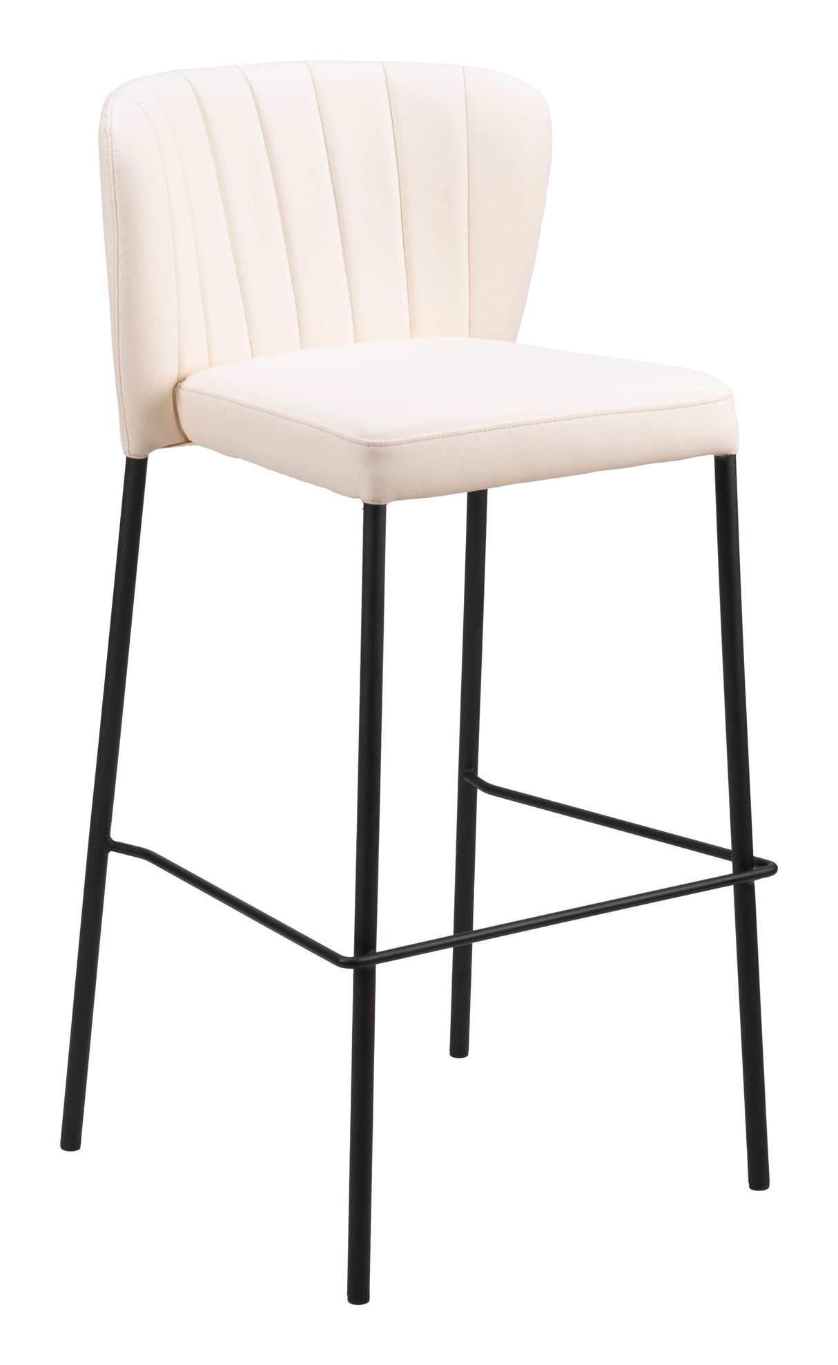ZUO Linz Barstool (Set of 2) Cream