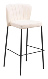 ZUO Linz Barstool (Set of 2) Cream
