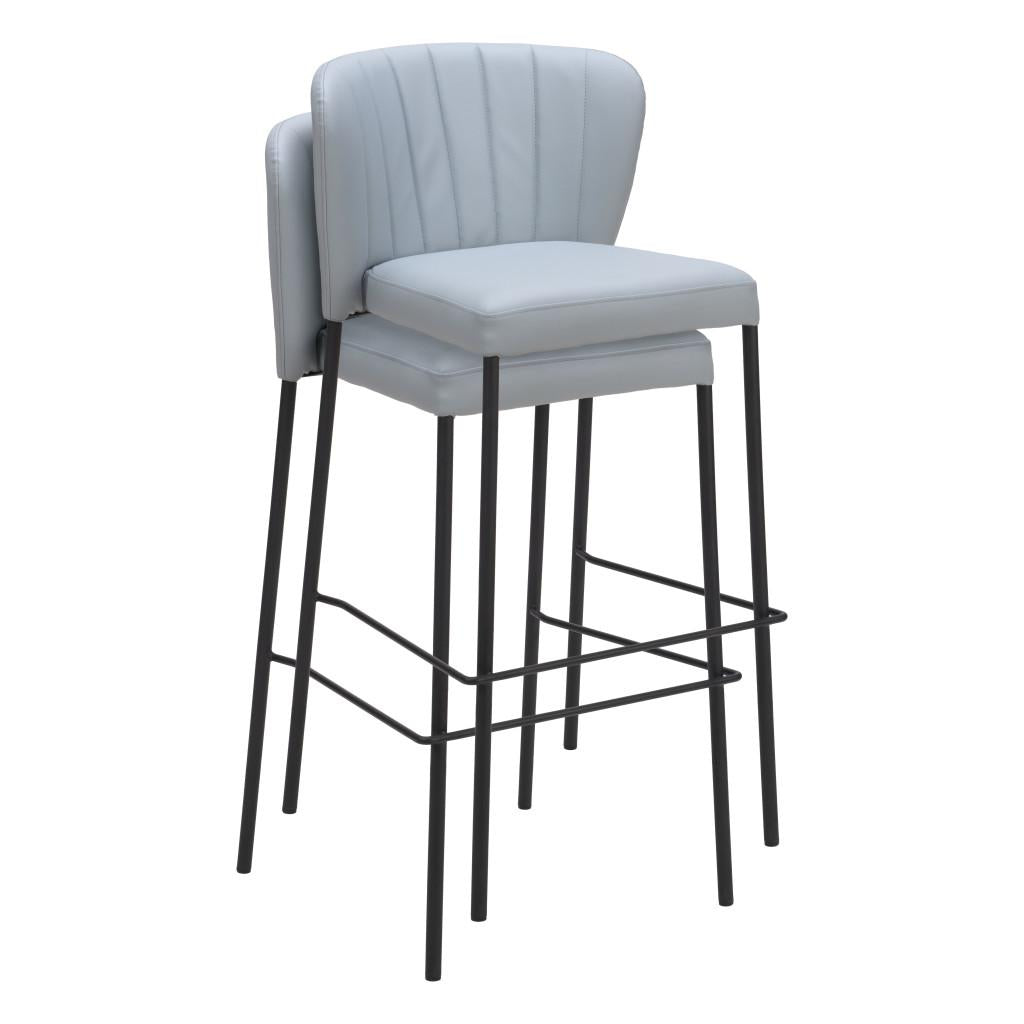 ZUO Linz Barstool (Set of 2) Gray