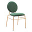 ZUO Odessa Dining Chair (Set of 2) Green & Gold