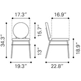 ZUO Odessa Dining Chair (Set of 2) Green & Gold