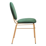 ZUO Odessa Dining Chair (Set of 2) Green & Gold