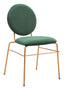 ZUO Odessa Dining Chair (Set of 2) Green & Gold