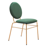 ZUO Odessa Dining Chair (Set of 2) Green & Gold
