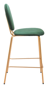 ZUO Odessa Counter Stool (Set of 2) Green & Gold