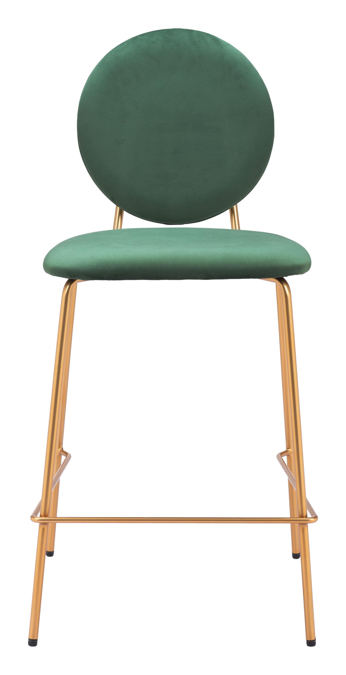 ZUO Odessa Counter Stool (Set of 2) Green & Gold