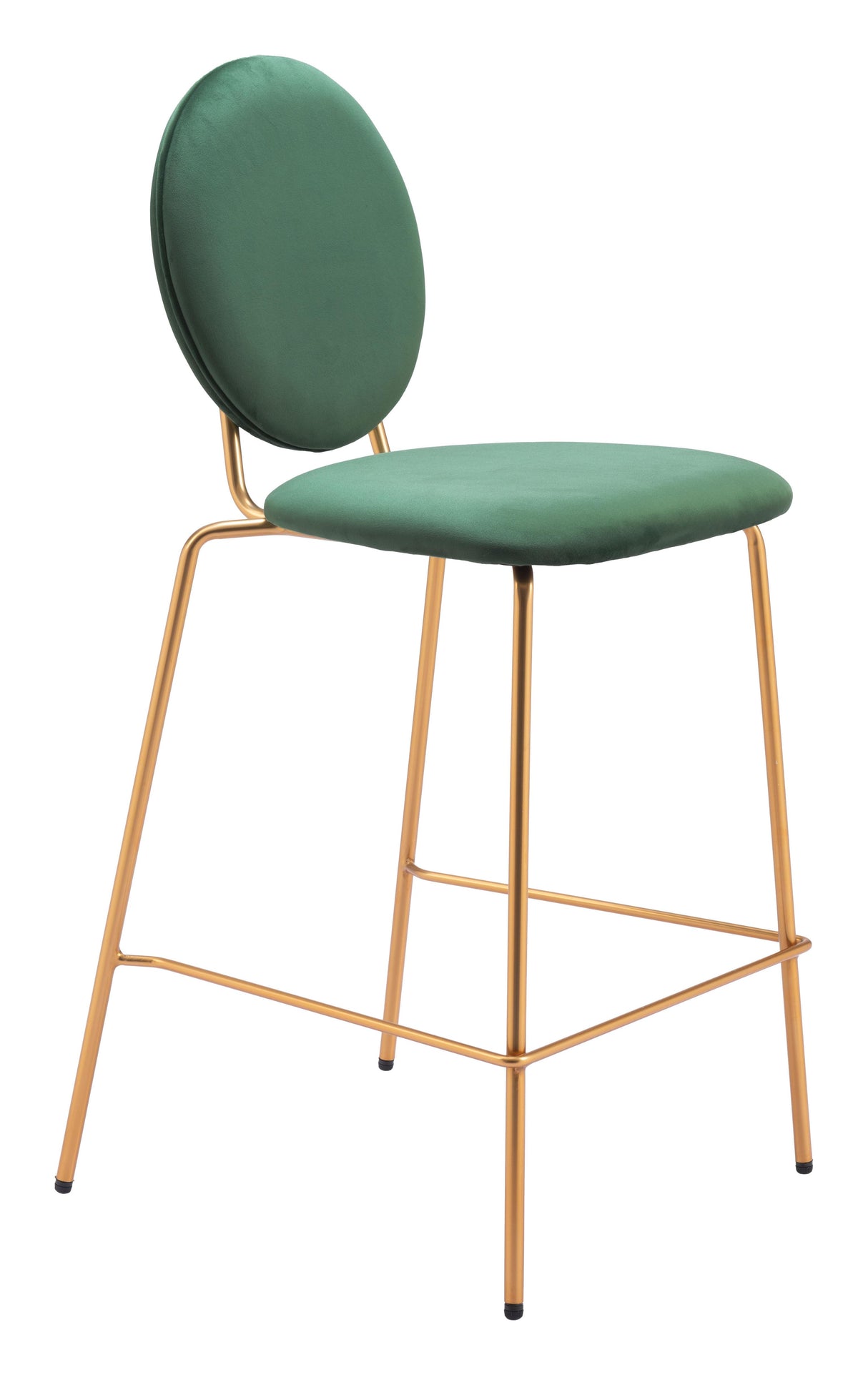 ZUO Odessa Counter Stool (Set of 2) Green & Gold