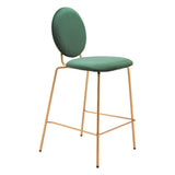 ZUO Odessa Counter Stool (Set of 2) Green & Gold
