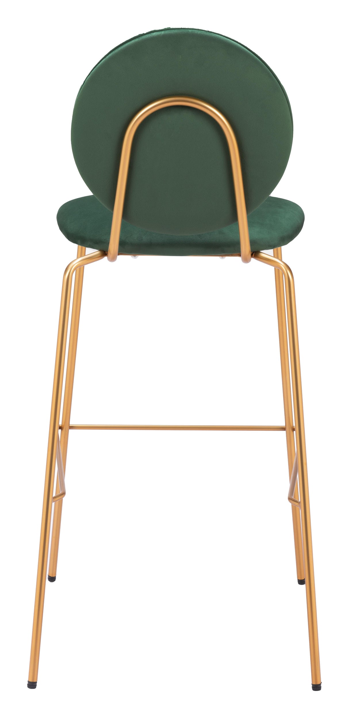 ZUO Odessa Barstool (Set of 2) Green & Gold