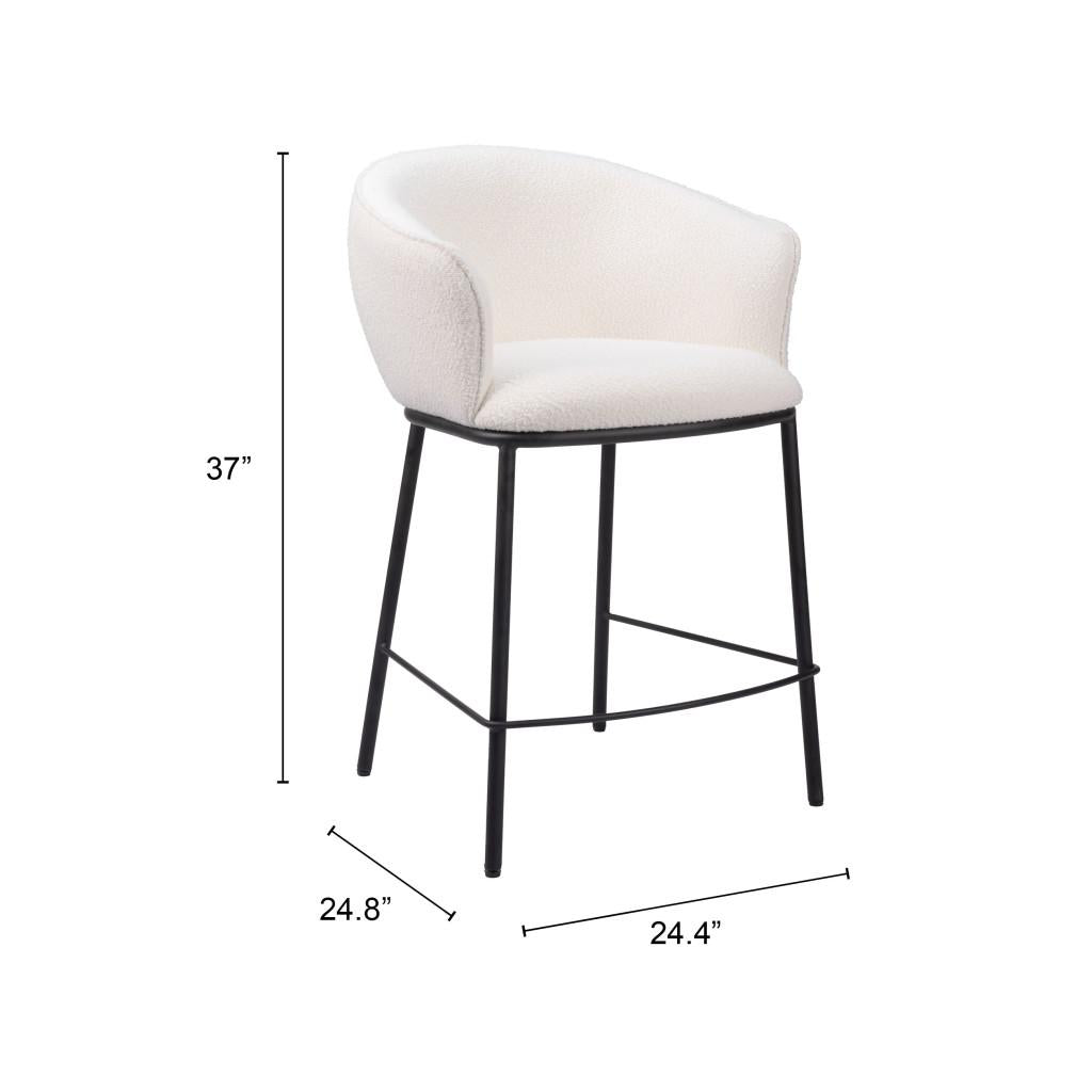 ZUO Essen Counter Stool Ivory