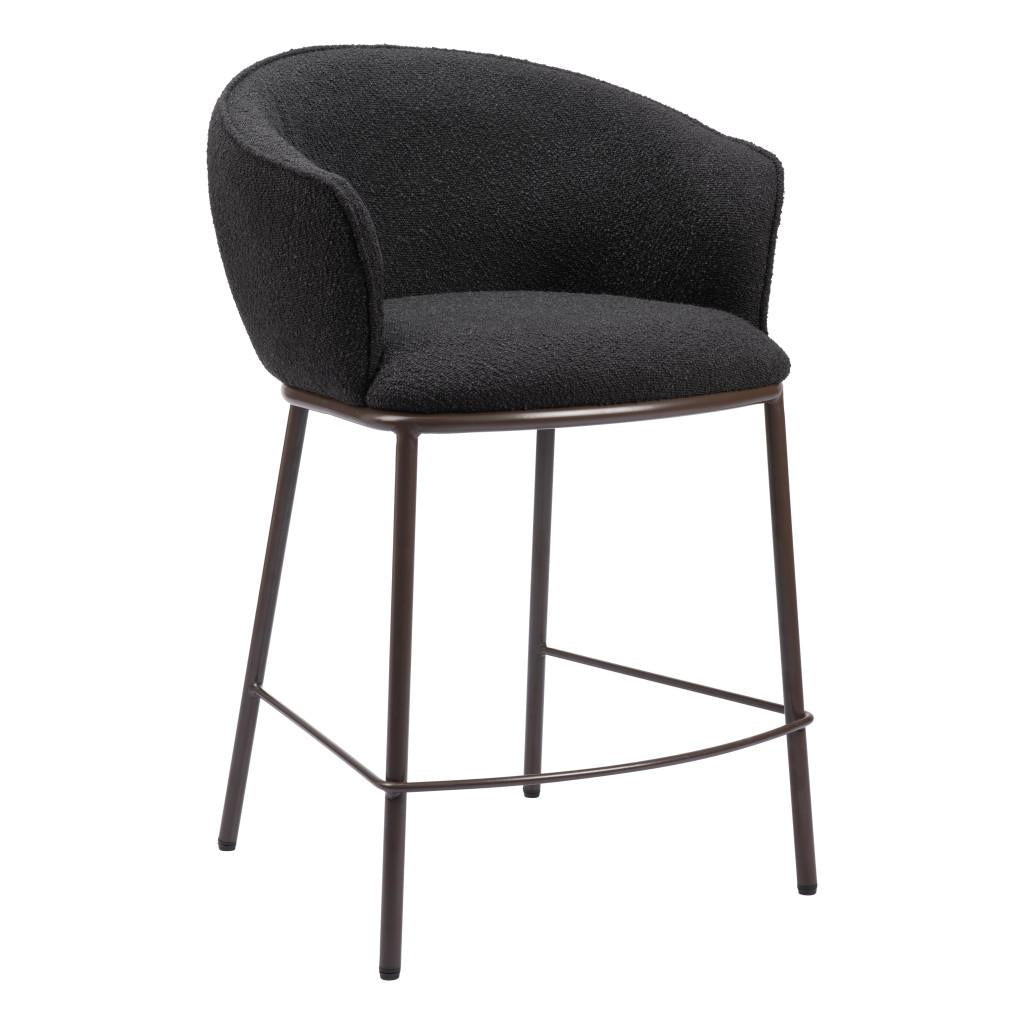 ZUO Essen Counter Stool Black & Bronze