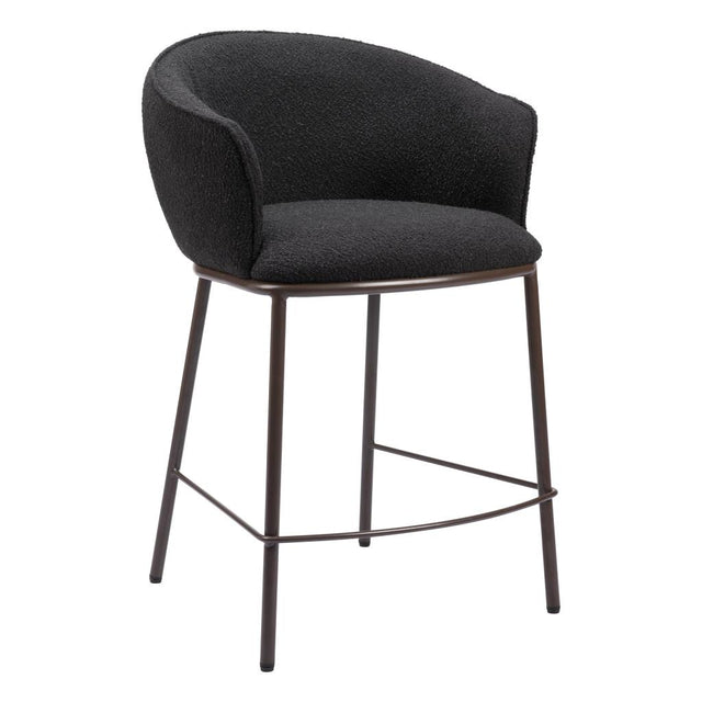 ZUO Essen Counter Stool Black & Bronze