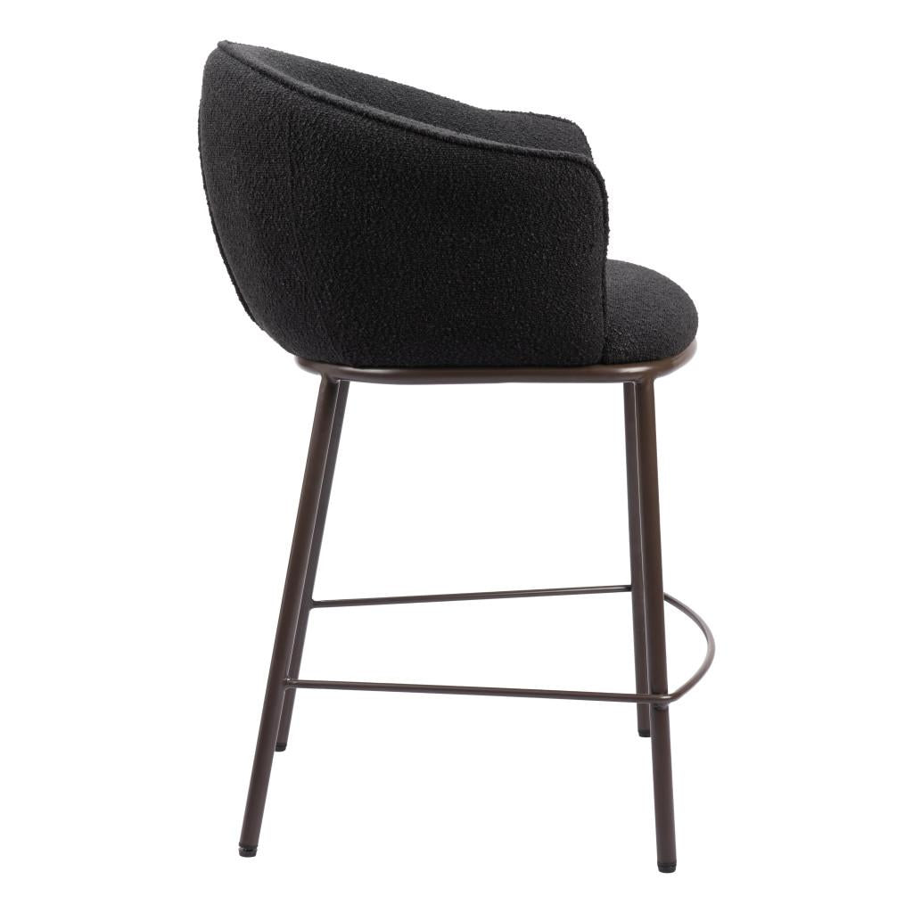 ZUO Essen Counter Stool Black & Bronze