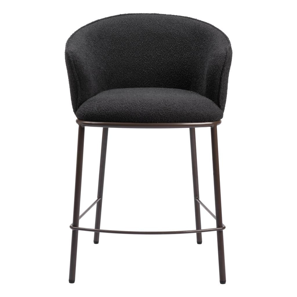 ZUO Essen Counter Stool Black & Bronze