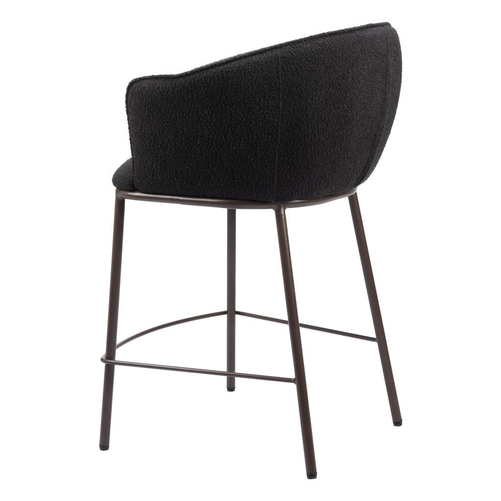 ZUO Essen Counter Stool Black & Bronze