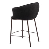 ZUO Essen Counter Stool Black & Bronze