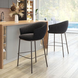 ZUO Essen Barstool Black & Bronze