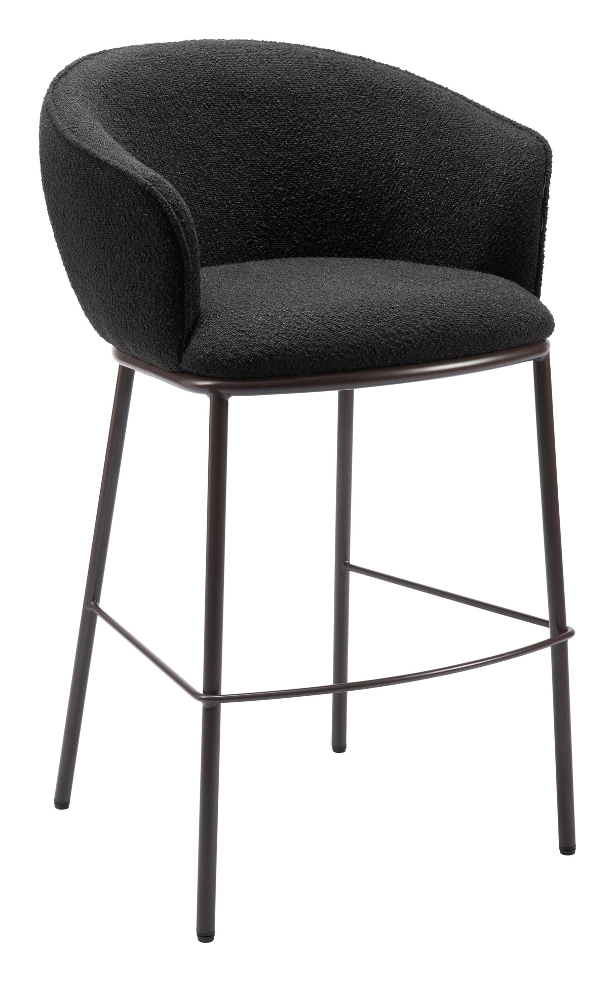ZUO Essen Barstool Black & Bronze