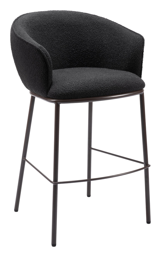 ZUO Essen Barstool Black & Bronze