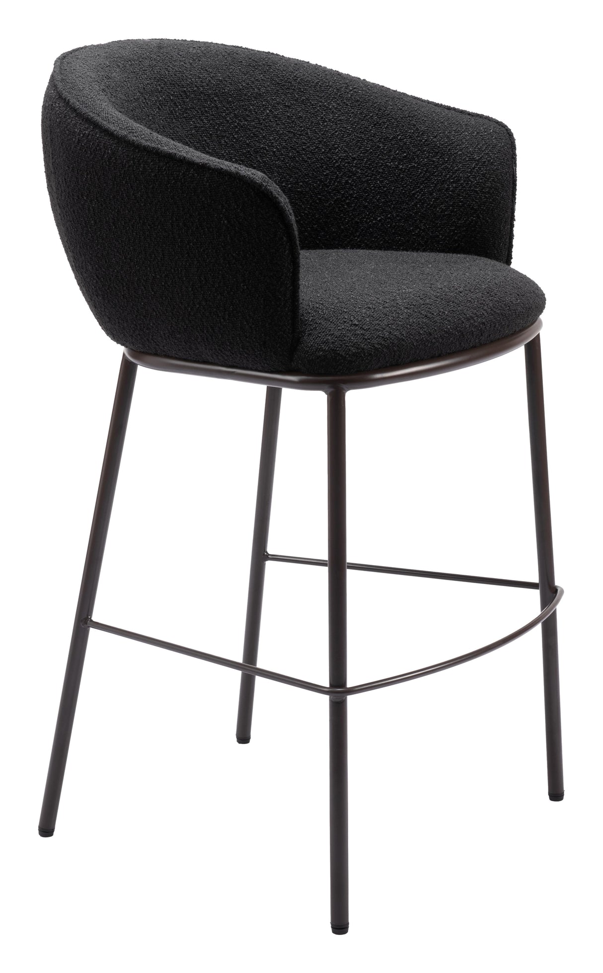 ZUO Essen Barstool Black & Bronze