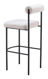 ZUO Livorno Barstool (Set of 2) Ivory