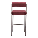 ZUO Livorno Counter Stool (Set of 2) Red & Bronze