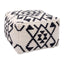 ZUO Lizardo Ottoman Beige & Black