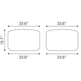 ZUO Lizardo Ottoman Beige & Black