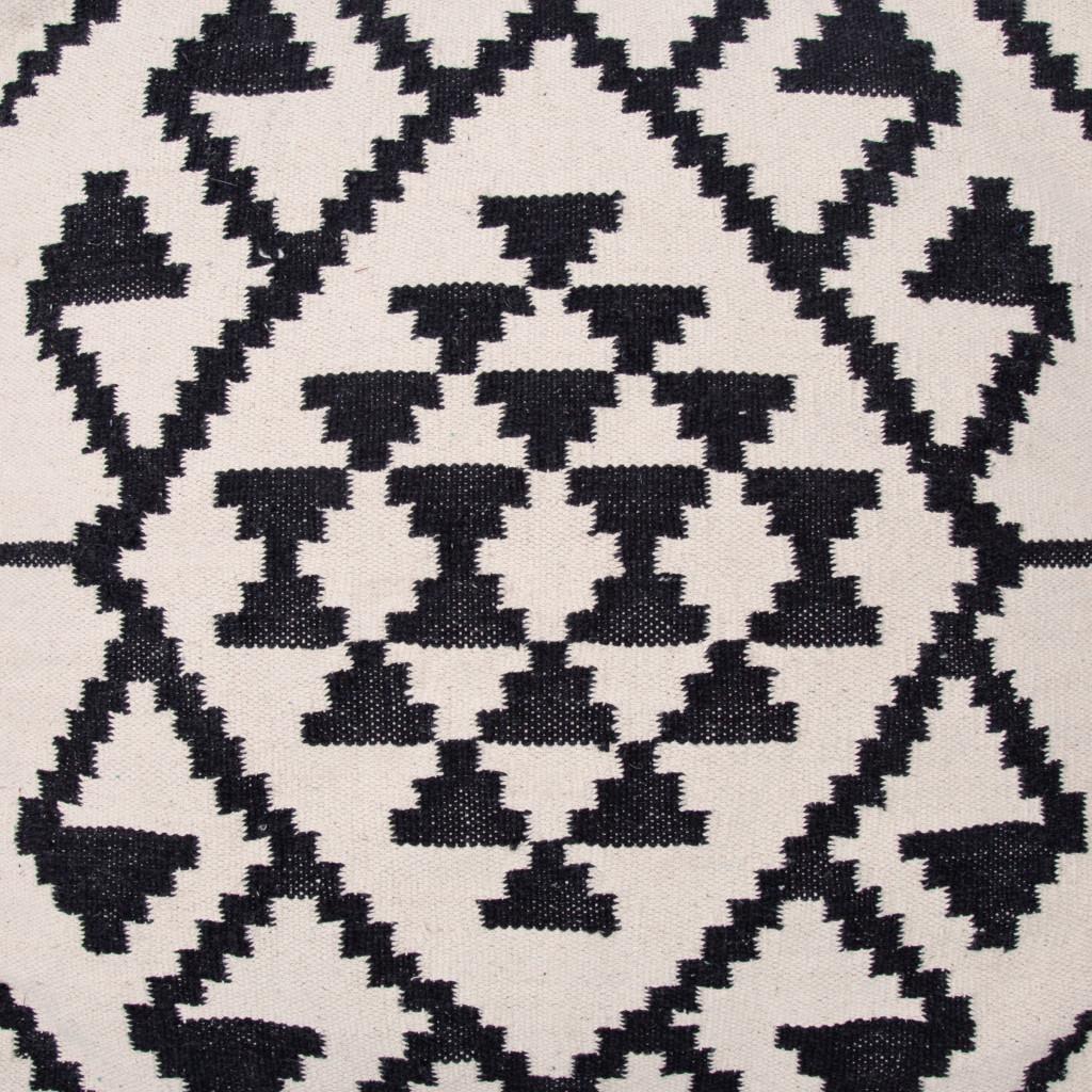 ZUO Lizardo Ottoman Beige & Black