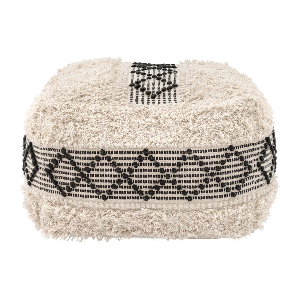 ZUO Pisco Ottoman Beige & Black