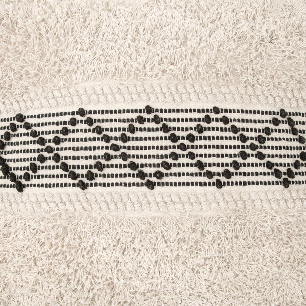 ZUO Pisco Ottoman Beige & Black