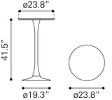 ZUO Auray Bar Table White