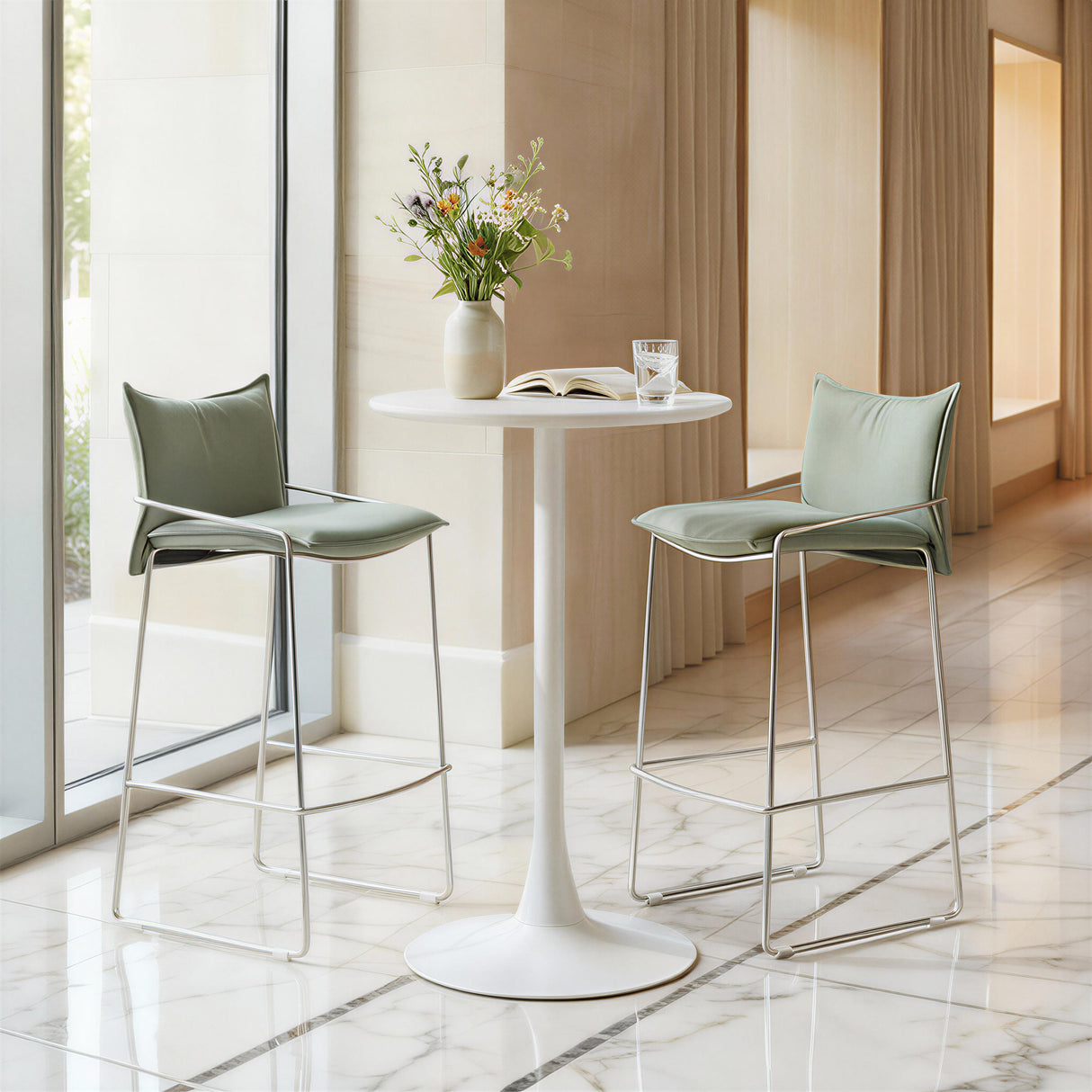 ZUO Auray Bar Table White