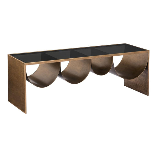 ZUO Reed Coffee Table Brass & Black