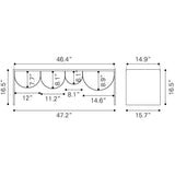 ZUO Reed Coffee Table Brass & Black