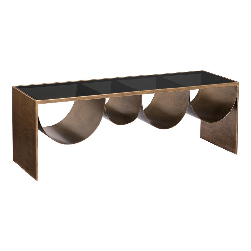 ZUO Reed Coffee Table Brass & Black