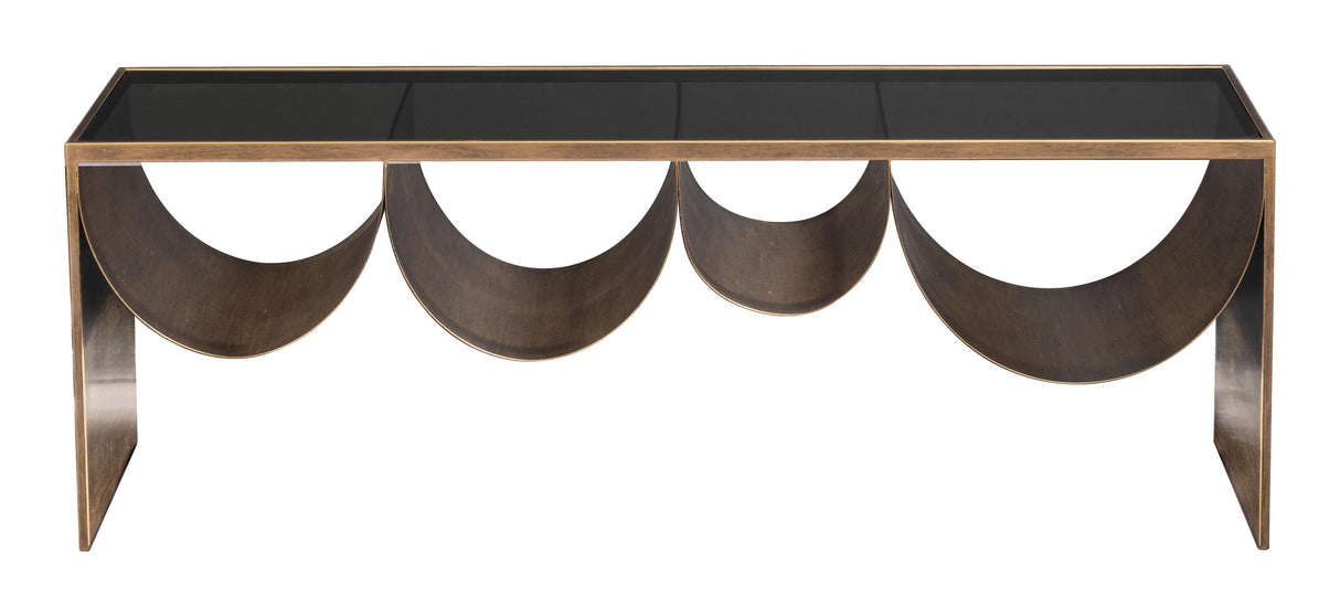 ZUO Reed Coffee Table Brass & Black