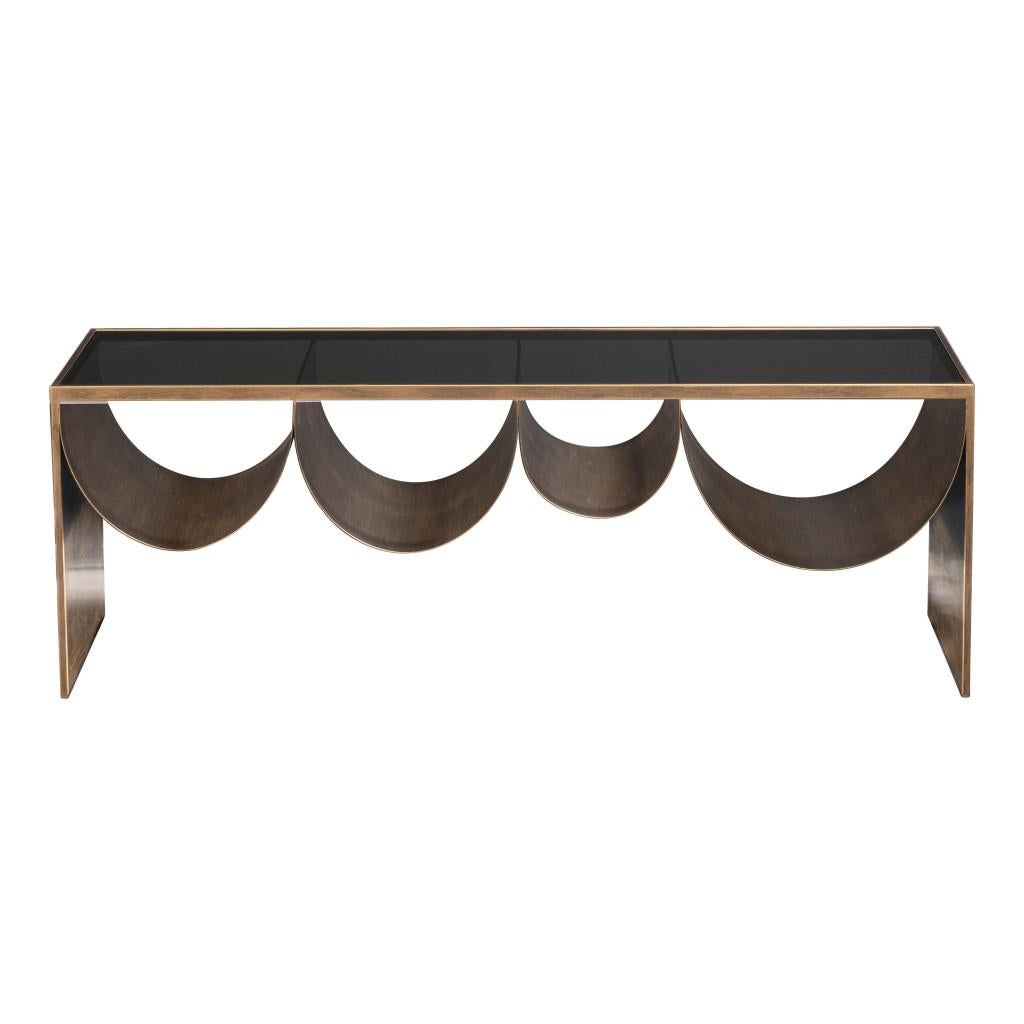 ZUO Reed Coffee Table Brass & Black