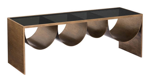 ZUO Reed Coffee Table Brass & Black