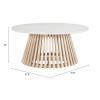 ZUO Mazara Coffee Table White & Natural