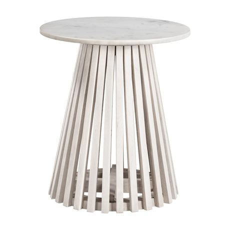ZUO Mazara Side Table White & Natural