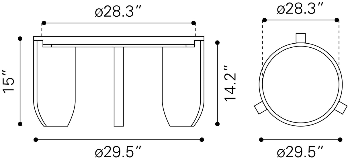 ZUO Nador Coffee Table Natural